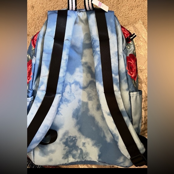 Vs pink campus backpack blue tie dye red roses rare 2017-18 collection - Picture 5 of 12